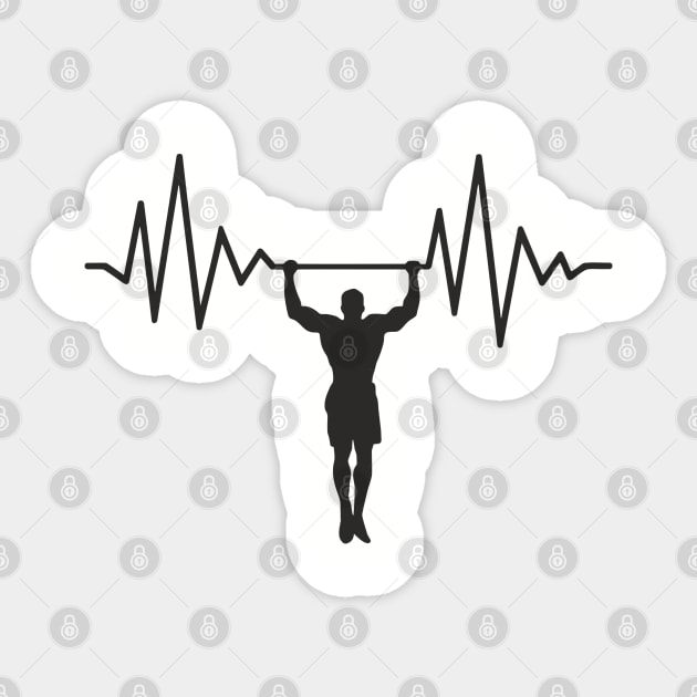 Heartbeat Workout Addict Gym Life Sticker by Anticorporati